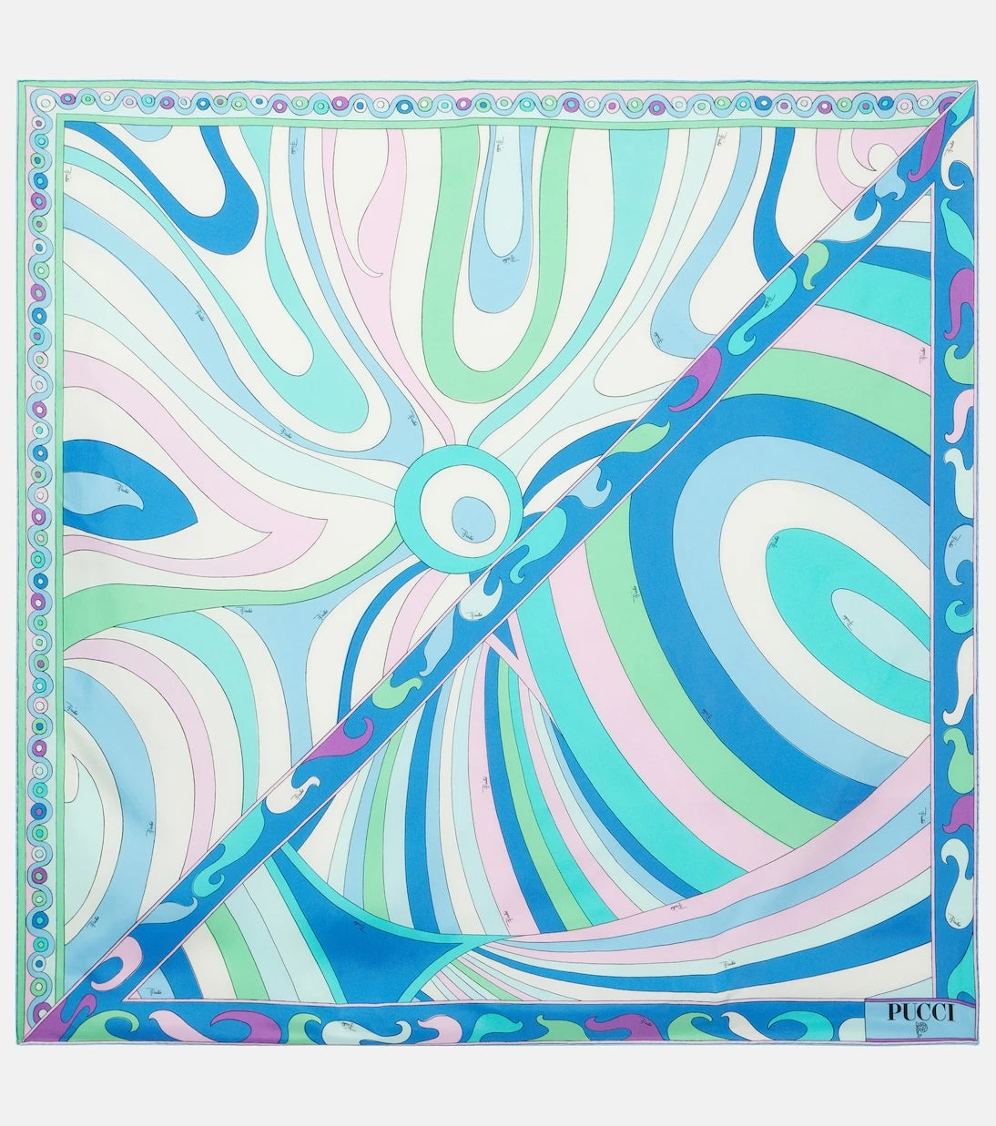 Pucci - Patchwork silk twill scarf