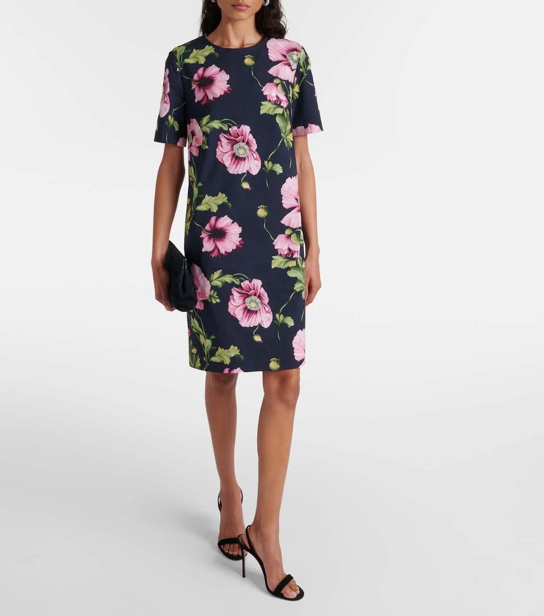 Oscar de la Renta - Floral cotton-blend minidress