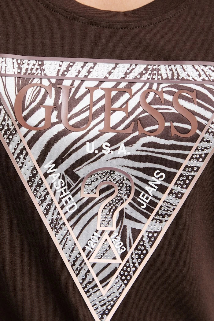 Guess pamuk ve elastan kadın tişörtü