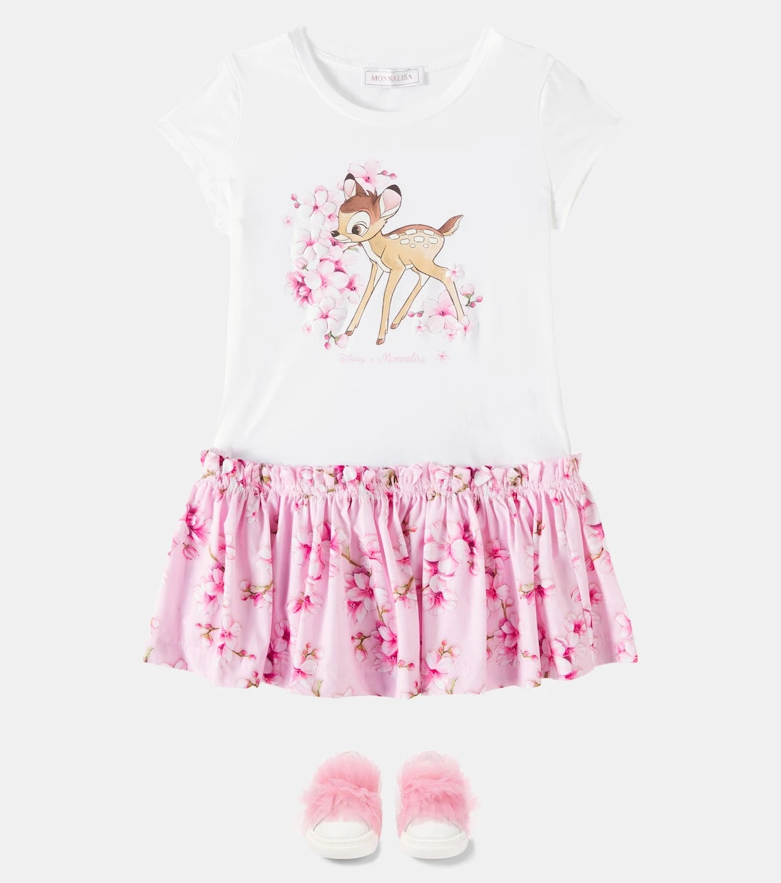Monnalisa - x Disney® printed cotton-blend dress