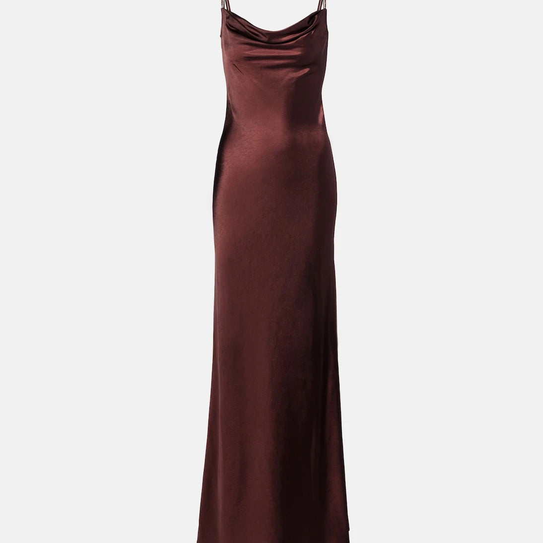 Self-Portrait - Embellished satin gown