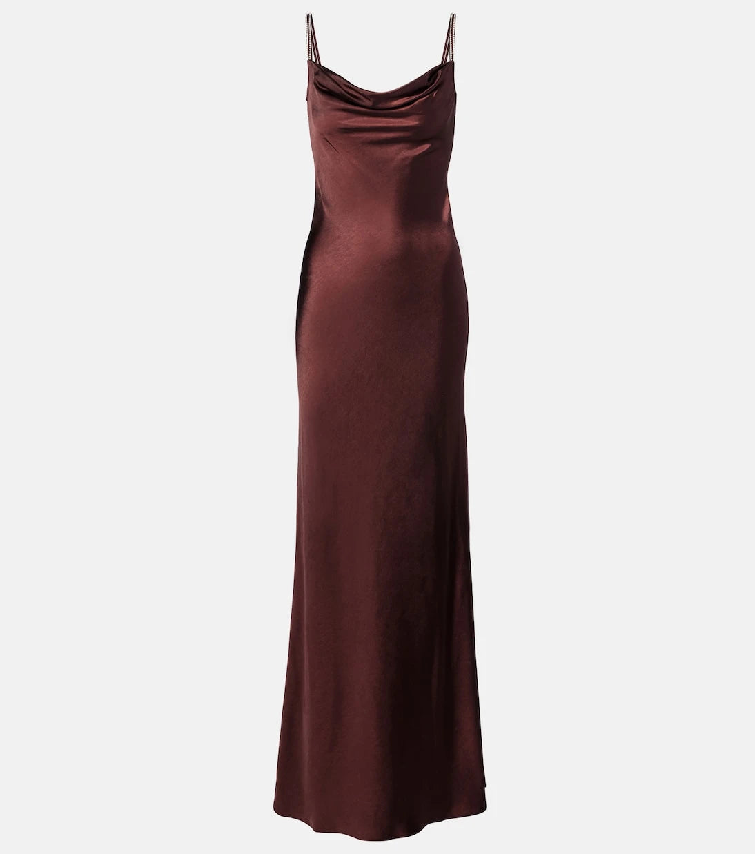 Self-Portrait - Embellished satin gown