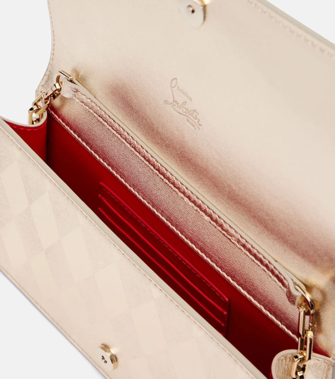 Christian Louboutin - Bettina metallic leather clutch