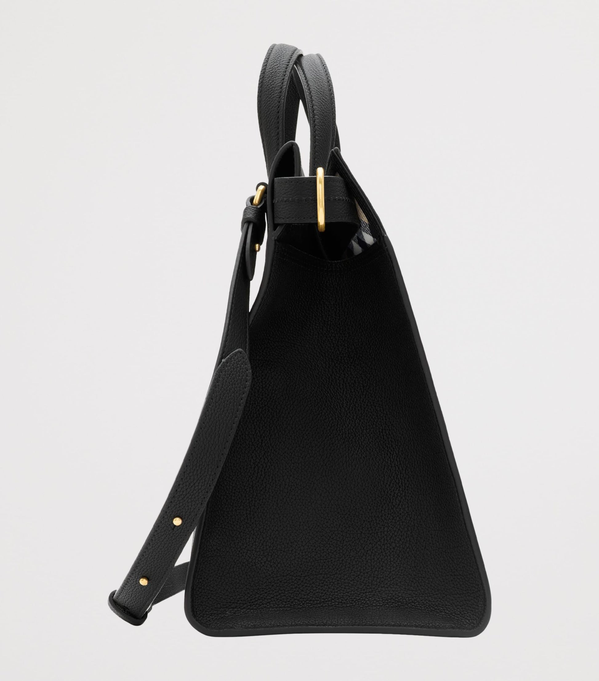 Burberry Black Medium Calfskin Cotswolds Tote Bag