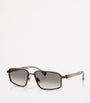 Brunello Cucinelli Titanium Rectangle Jarama Sunglasses