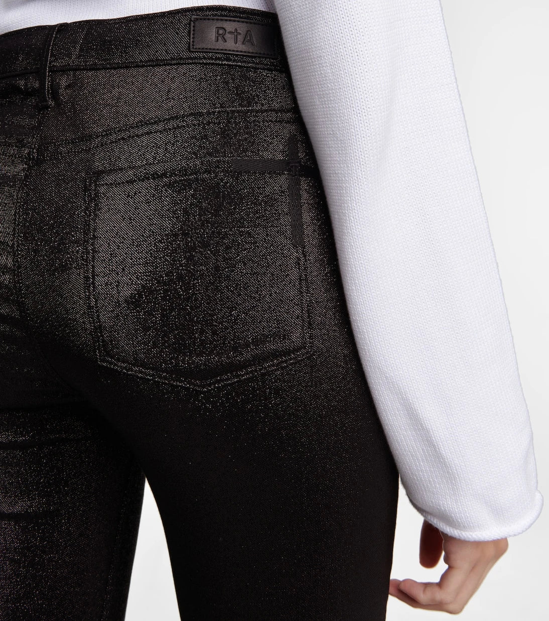 Rta - Madrid metallic mid-rise skinny jeans