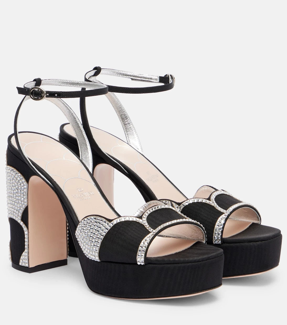 Valentino Garavani - Bowow 115 moiré platform sandals