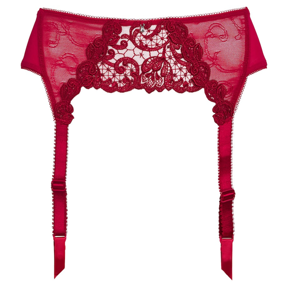 Fantasie Red Portia Suspender Belt