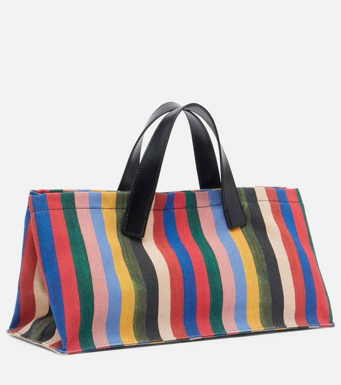 Staud - Port Medium striped canvas tote bag