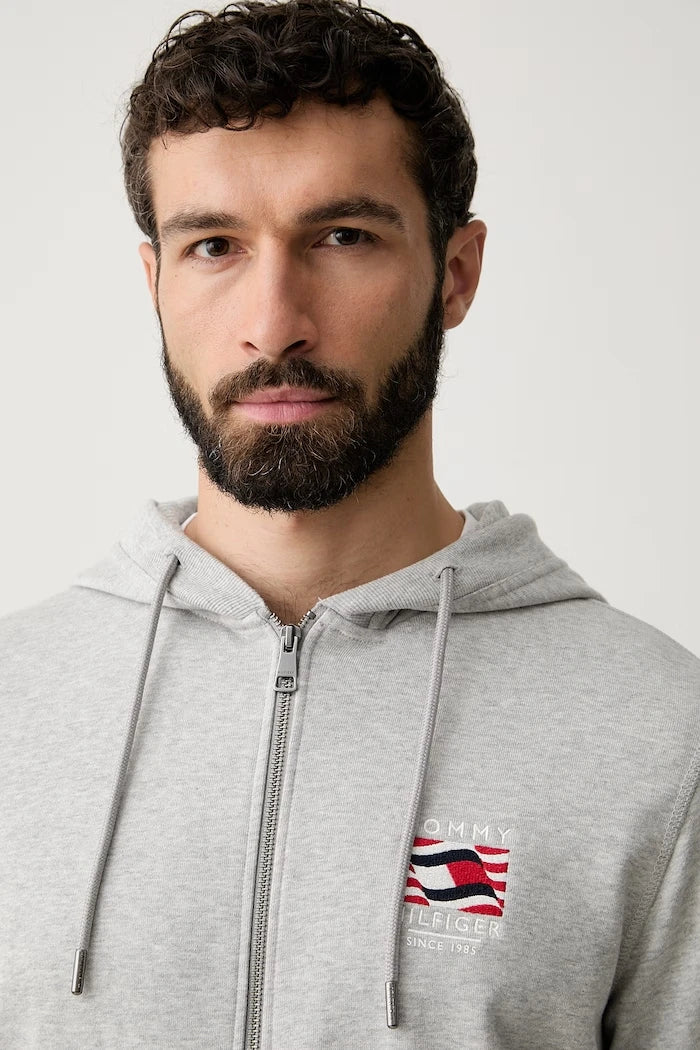 Tommy Hilfiger kapüşonlu erkek pamuklu sweatshirt