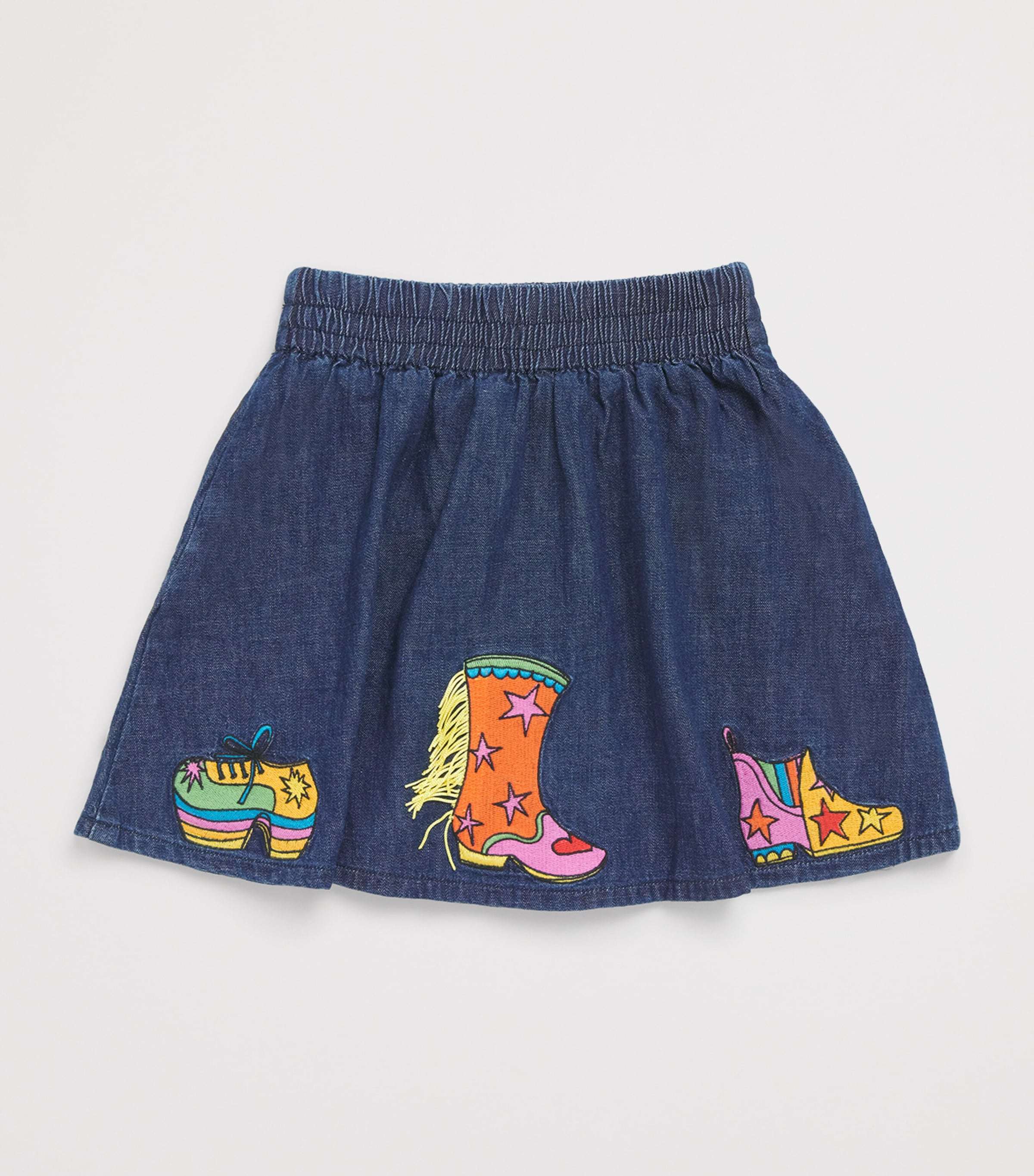 Stella McCartney Kids Organic Denim Cowgirl Boots Skirt (3-14+ Years)