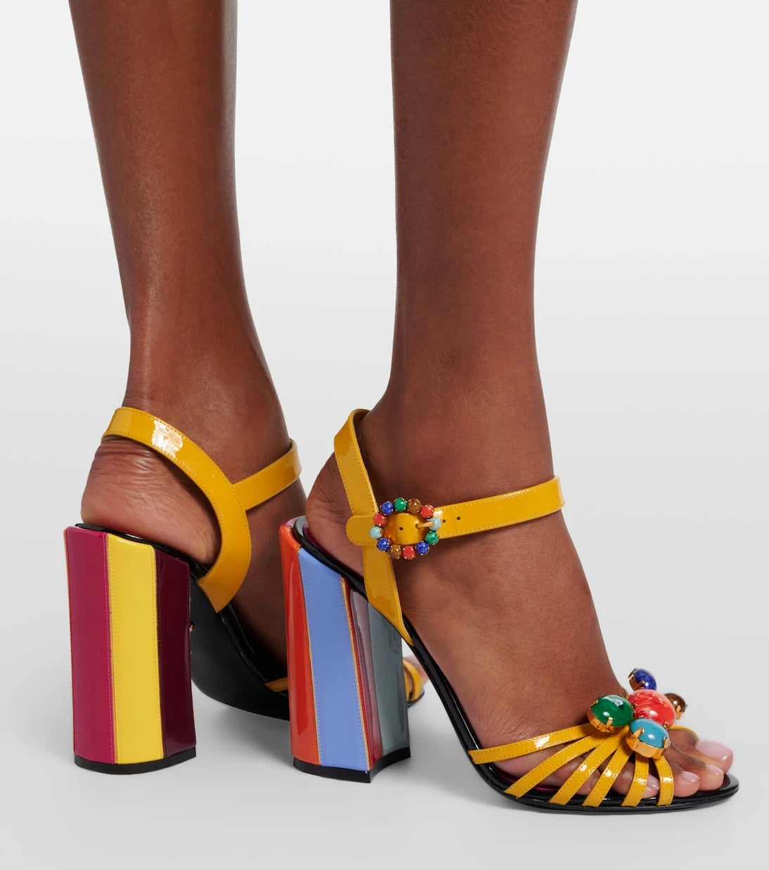 Dolce&Gabbana - Keira embellished leather sandals