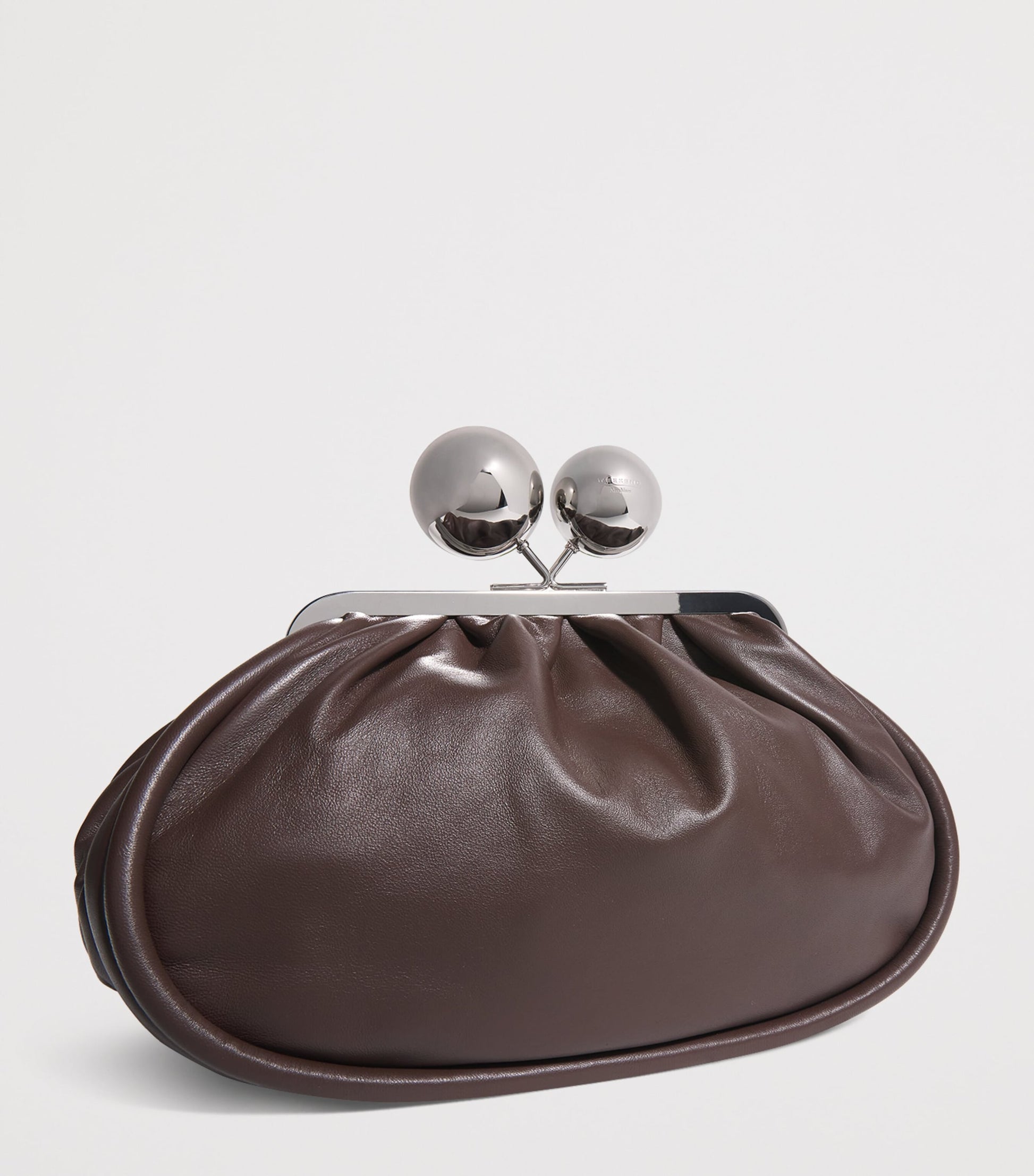 Weekend Max Mara Brown Medium Leather Pasticcino Clutch Bag