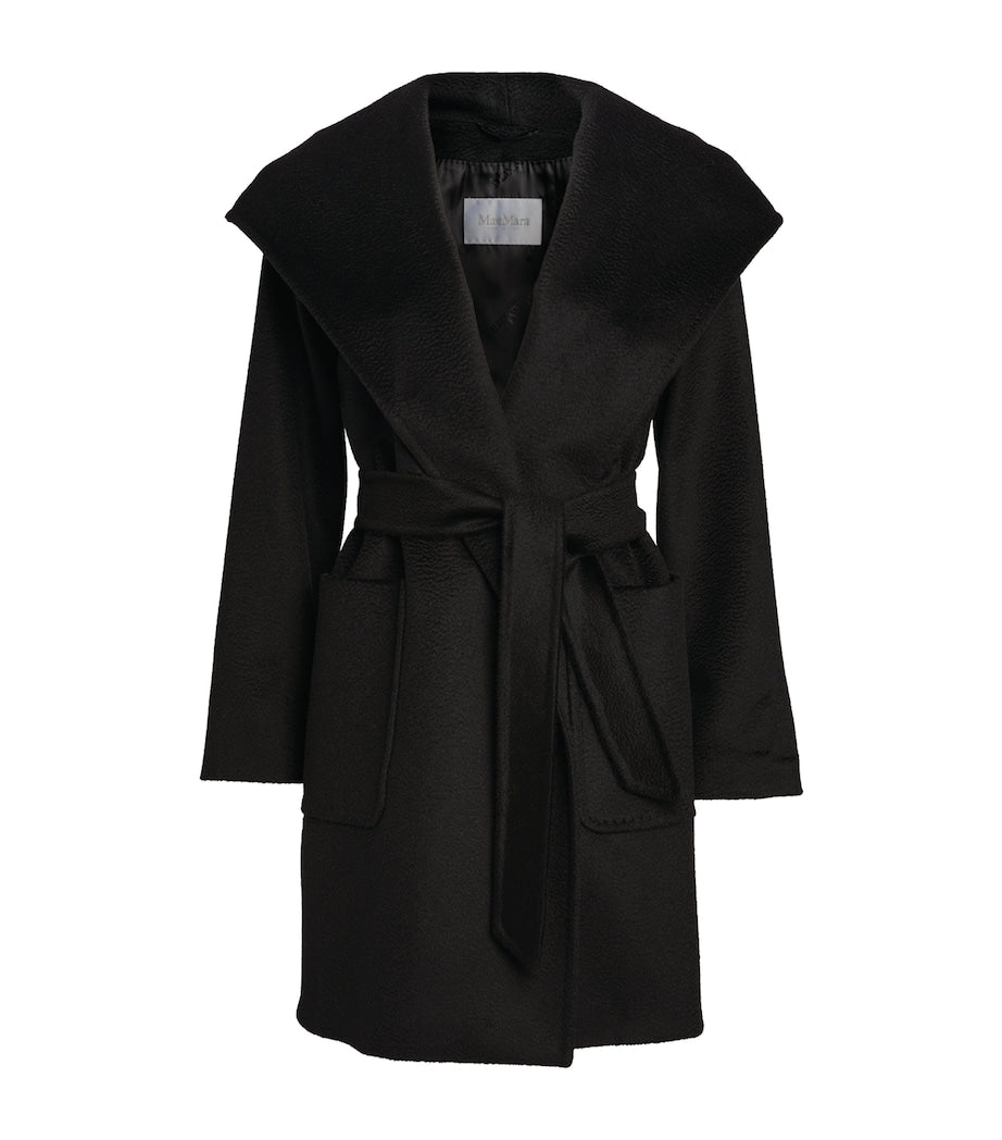 Max Mara Black Rialto Hooded Coat