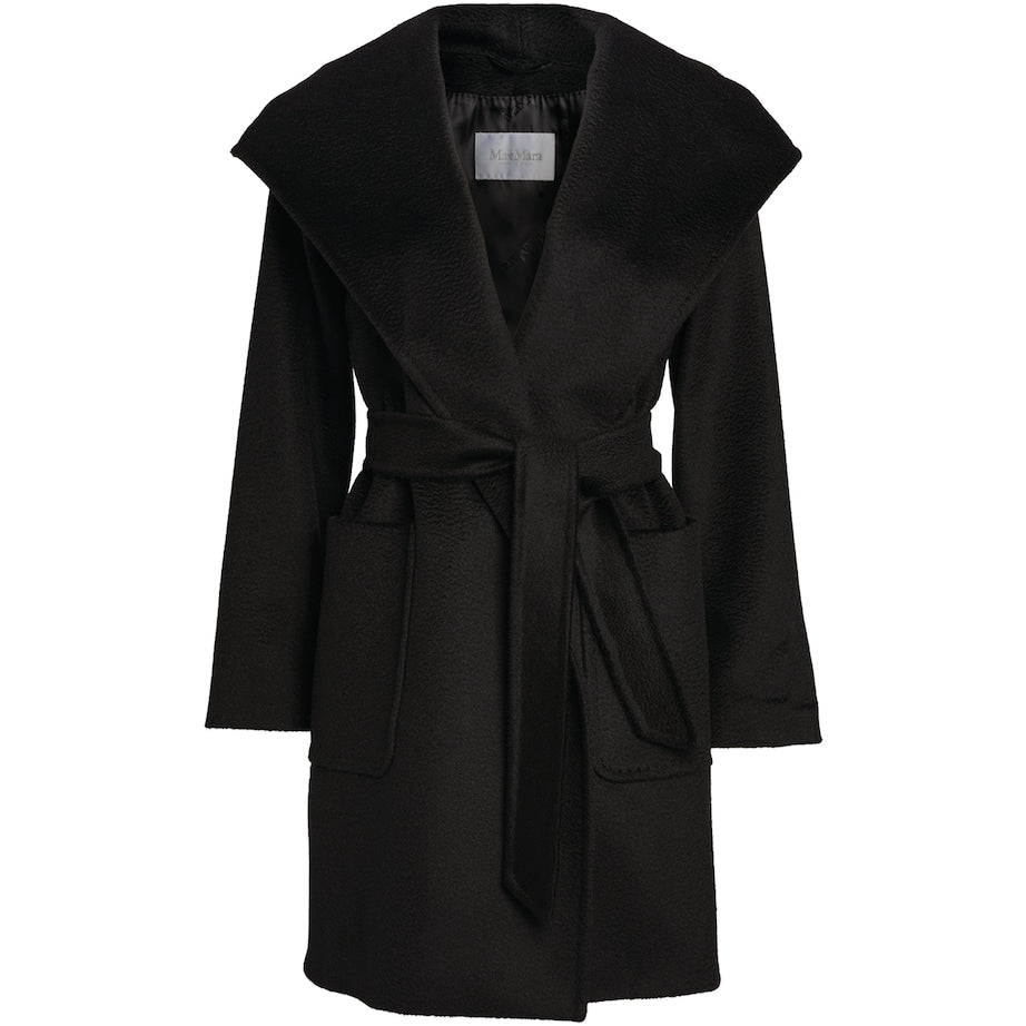 Max Mara Black Rialto Hooded Coat