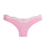 Skims Pink Lace-Trim Fits Everybody Dipped Thong