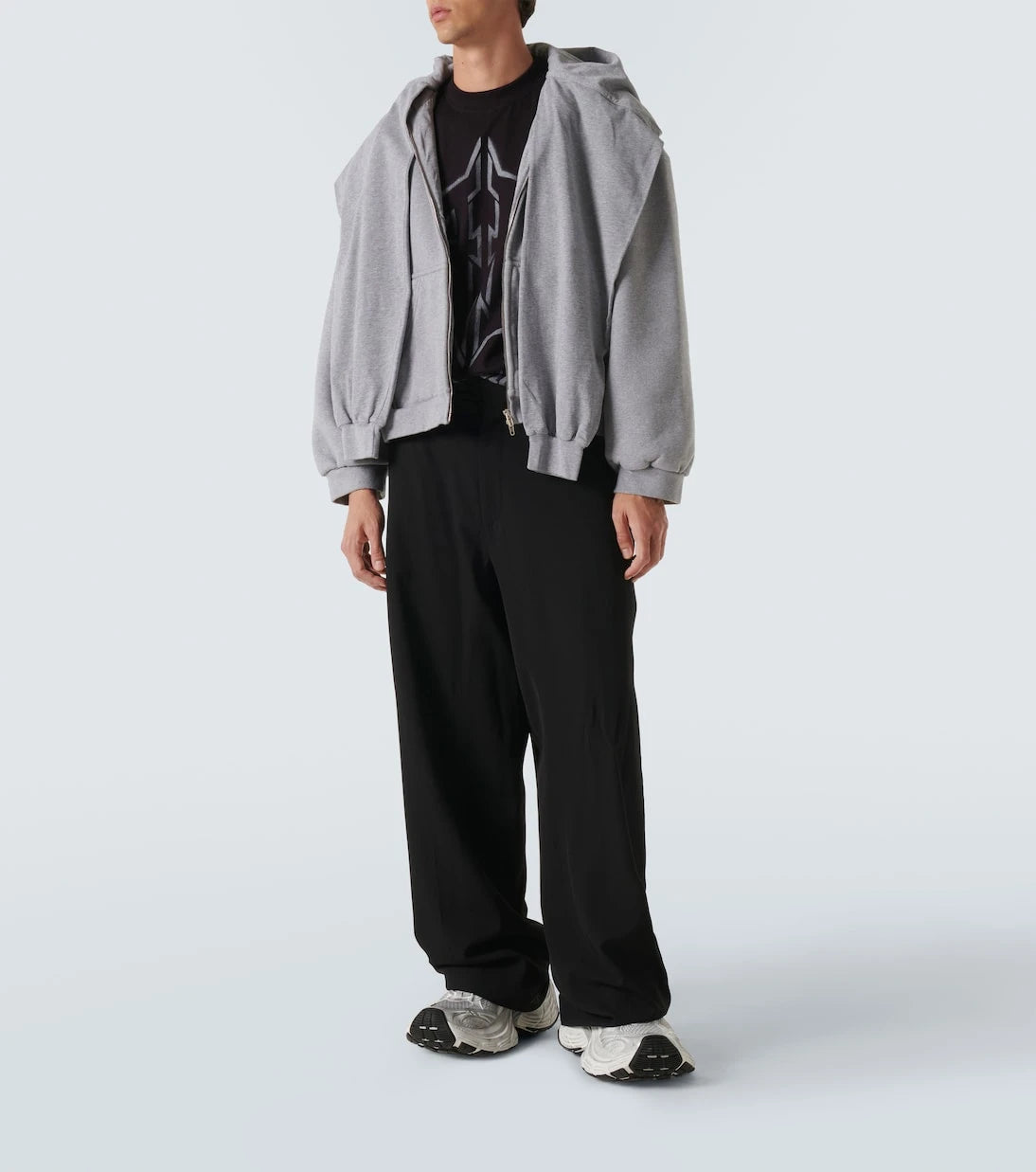 Balenciaga - Incognito deconstructed cotton jersey hoodie