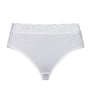 Hanro White Cotton Delight Midi Briefs