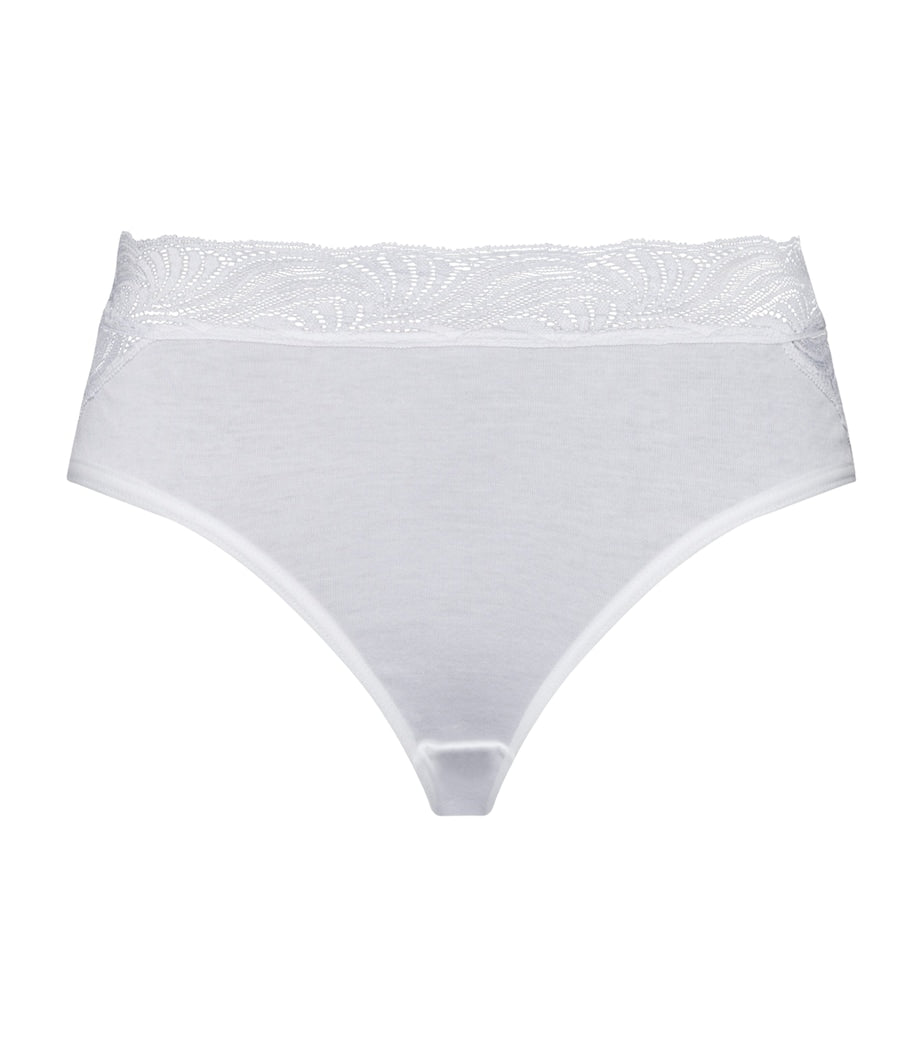 Hanro White Cotton Delight Midi Briefs