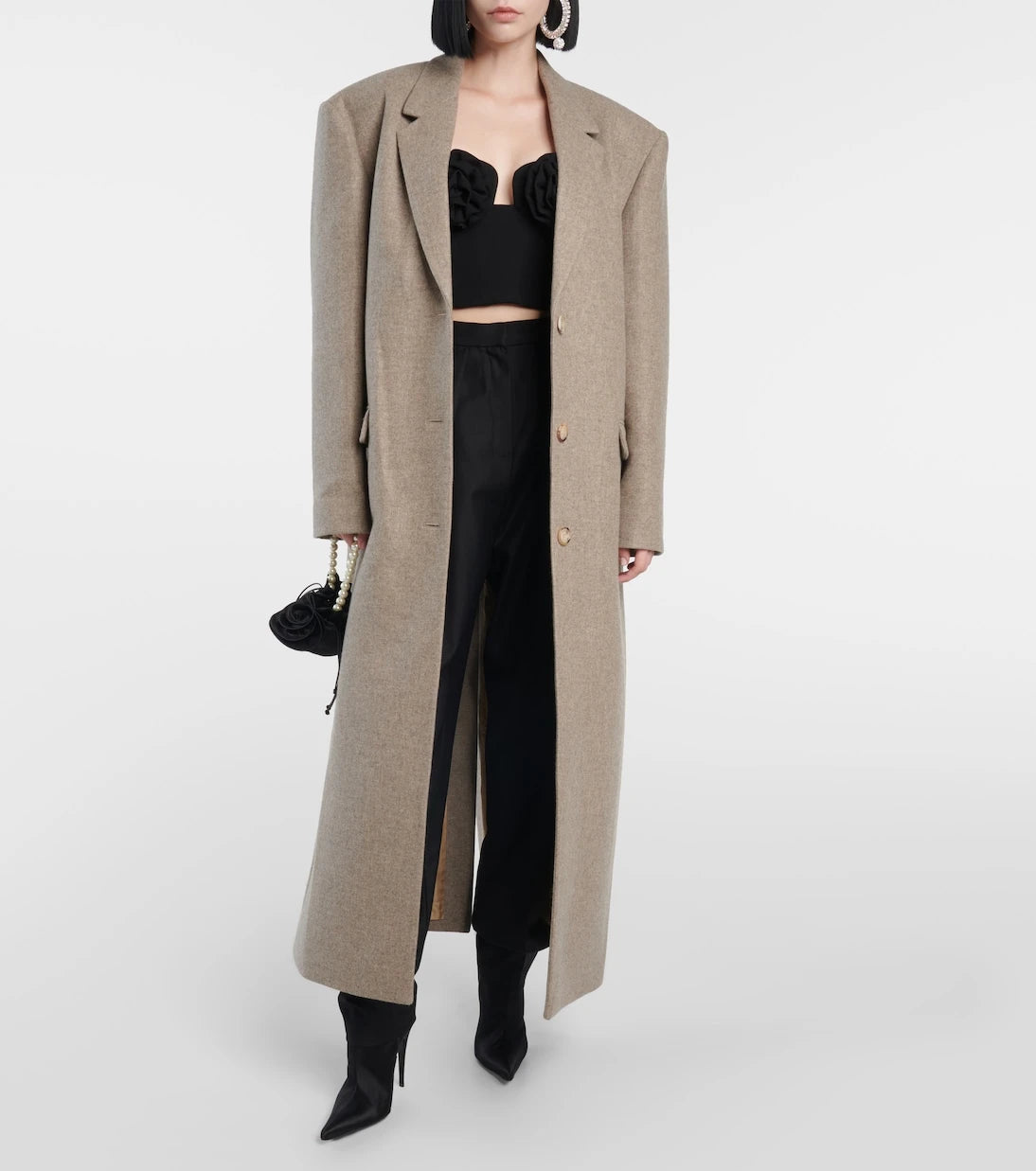 Magda Butrym - Wool cashmere and silk coat