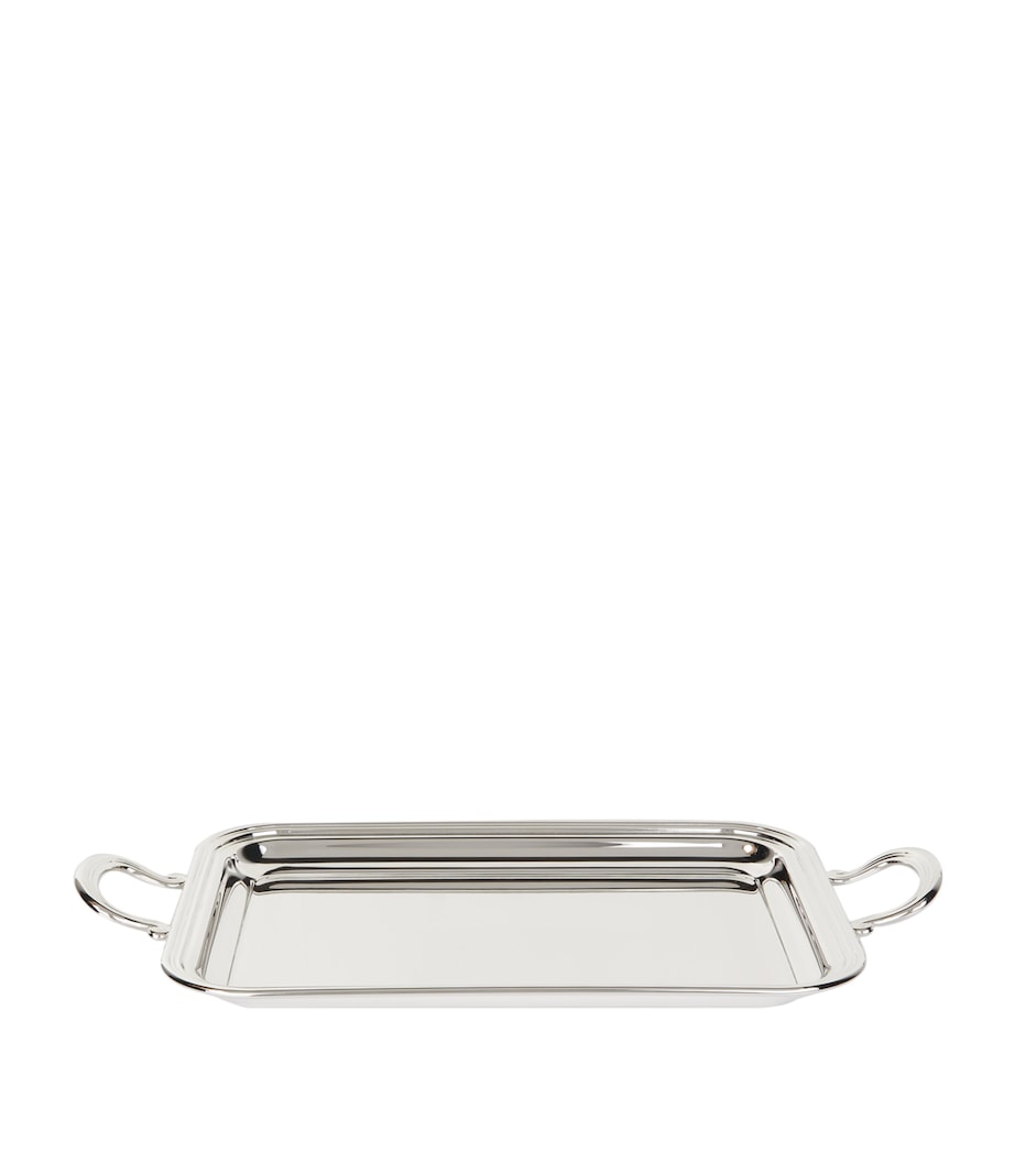 Greggio Silver-Plated Georgian Rectangular Tray with Handles (33.5cm x 20.5cm)