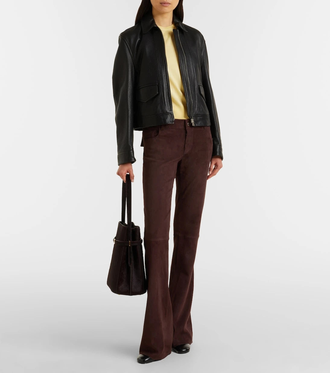 Stouls - Pawlonia suede flared pants