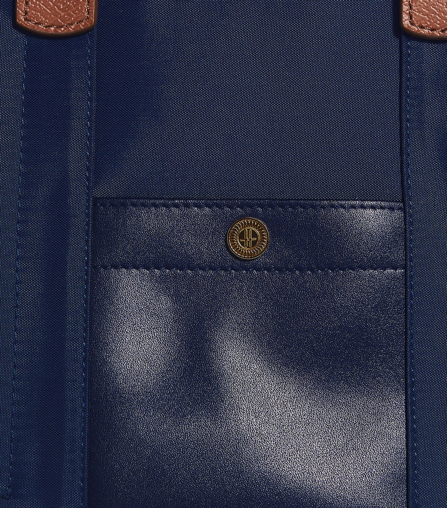 Harrods Navy Grab Nylon Tote Bag