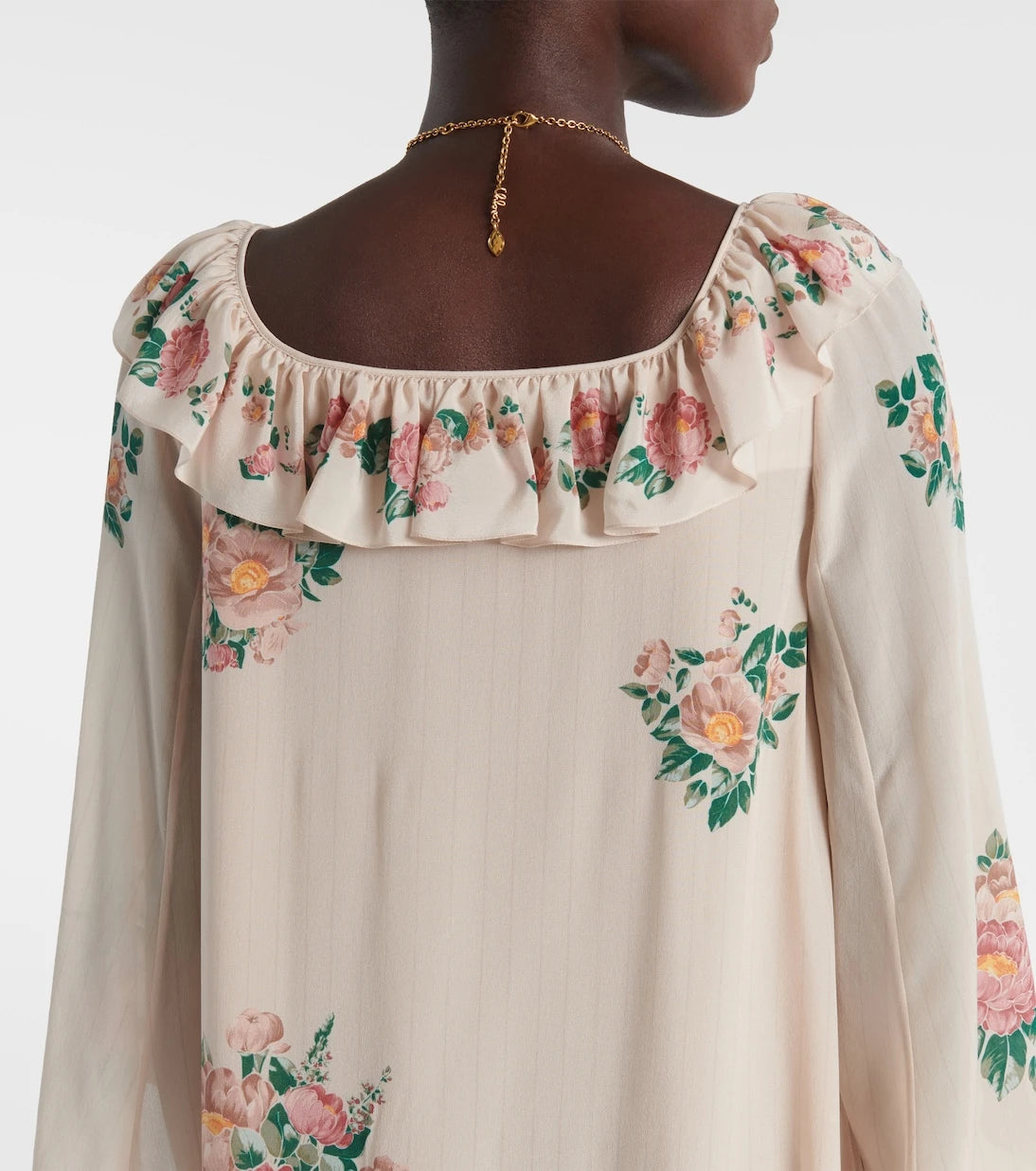Chloé - Floral silk crêpe de chine maxi dress