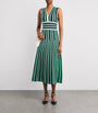 Green Stripe Tallone Knitted Midi Dress