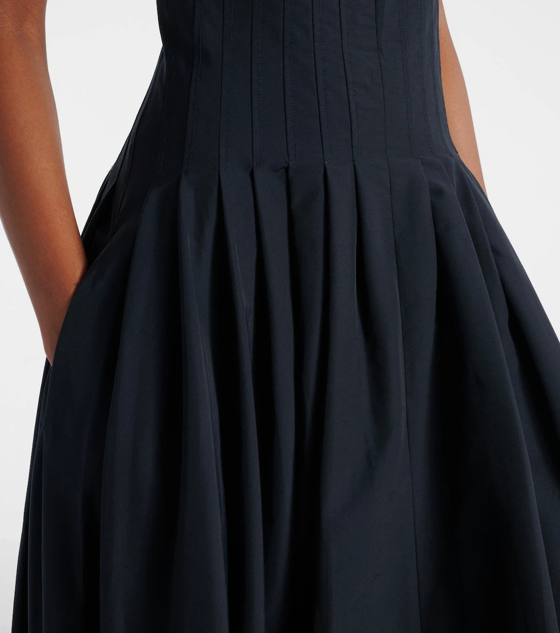 Simkhai - Nina pleated cotton-blend midi dress