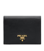 Prada Black Small Saffiano Leather Bifold Wallet