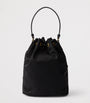 Prada Black Re-Nylon Duet Bucket Bag