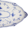 Blue Fluted Half Lace Oval Dish (24.5cm)