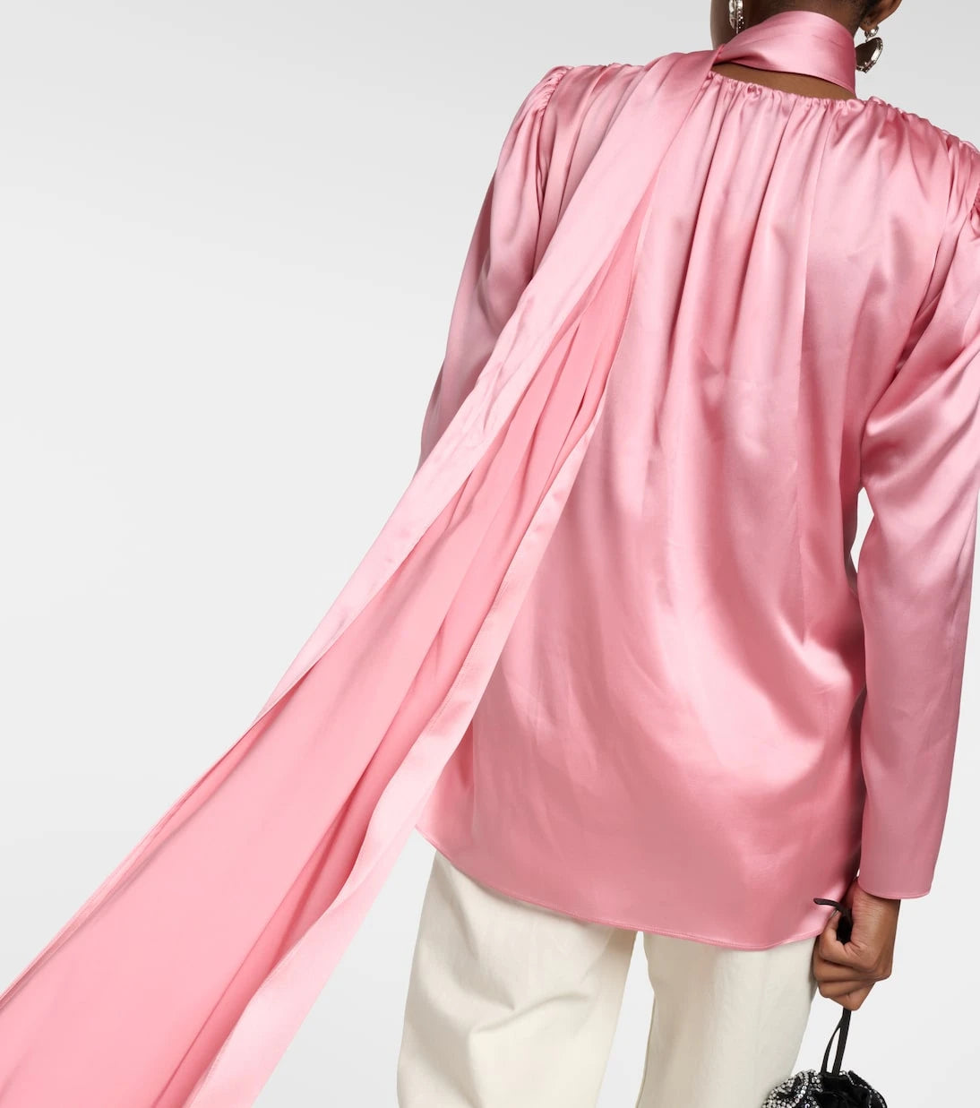 Magda Butrym - Draped silk-blend blouse