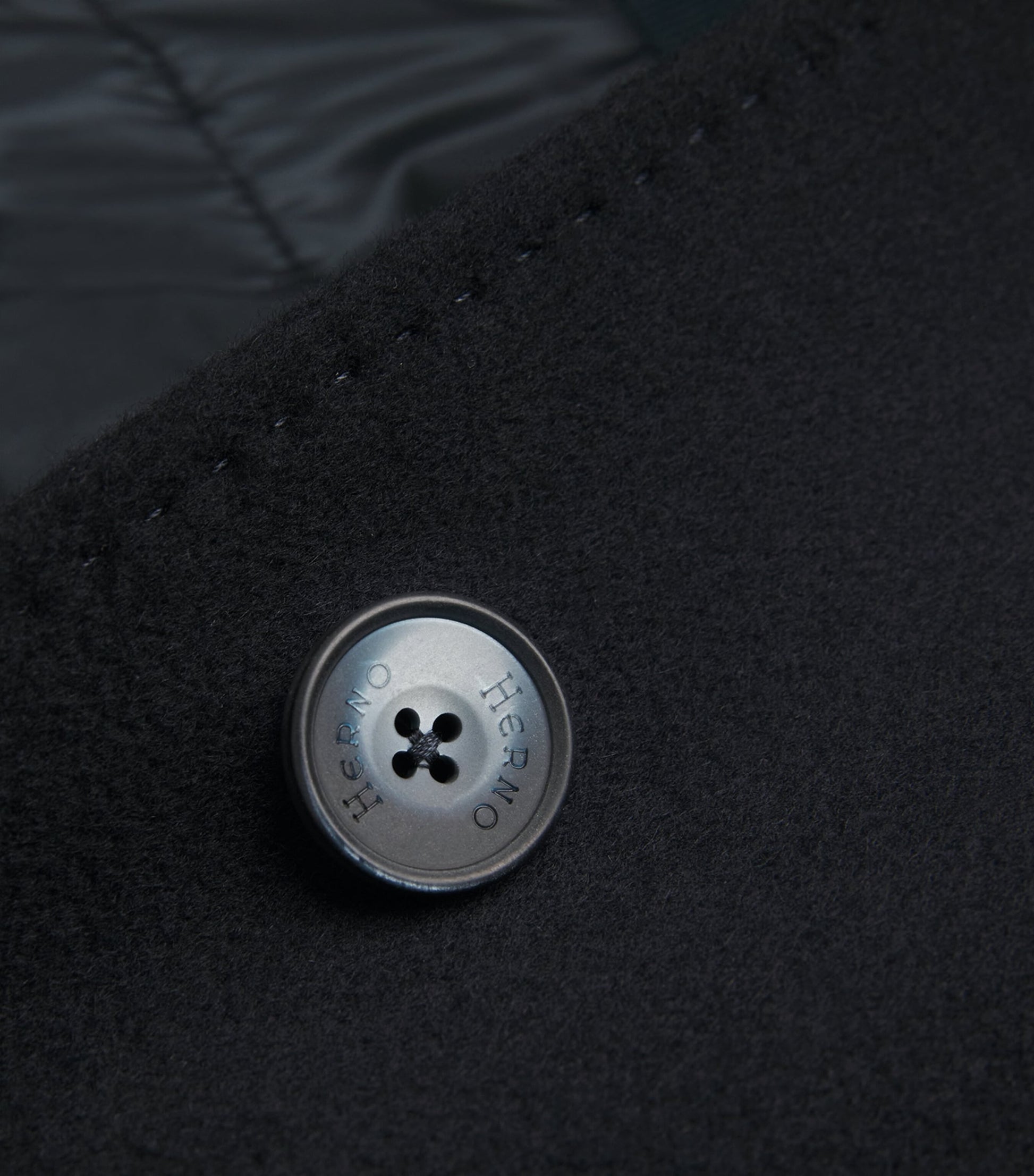 Navy Cashmere Insert-Detail Blazer