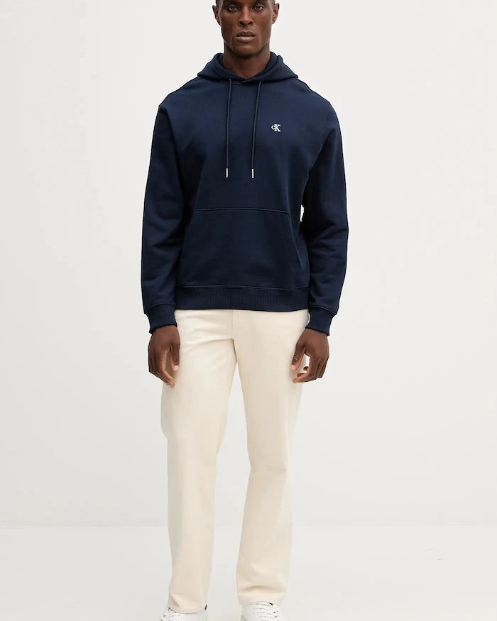 Calvin Klein Jeans erkek pamuklu kapüşonlu sweatshirt