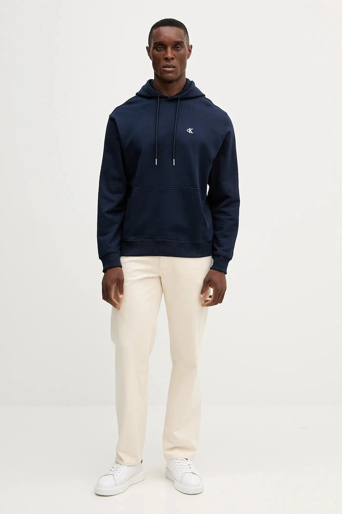 Calvin Klein Jeans erkek pamuklu kapüşonlu sweatshirt