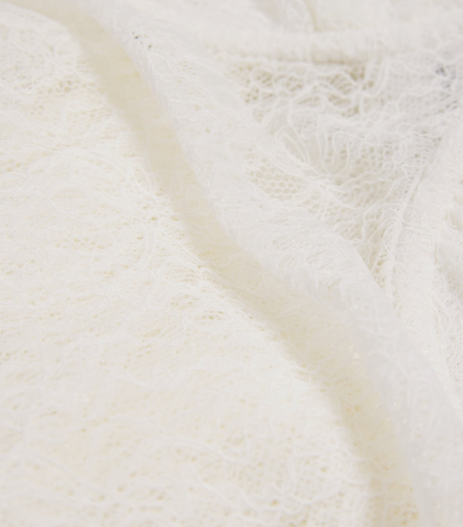 White Lace Aperture Bodysuit