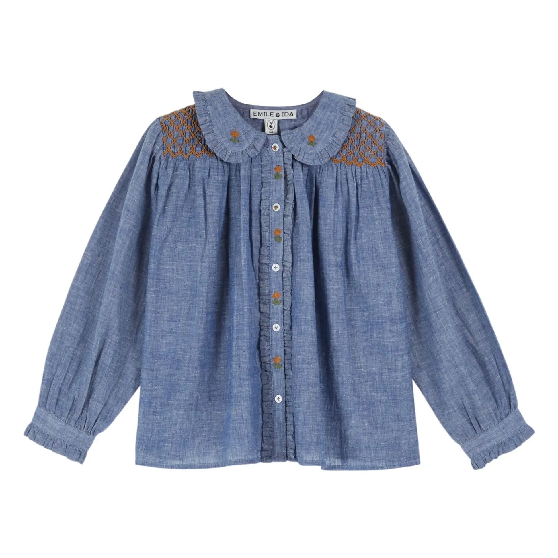 Emile et Ida - Smocked blouse | Blue