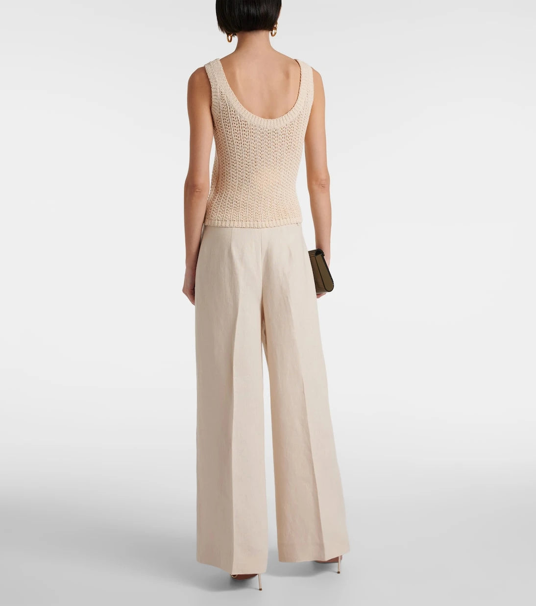 Max Mara - توب أريغو بدون أكمام من نسيج قطني مخلوط