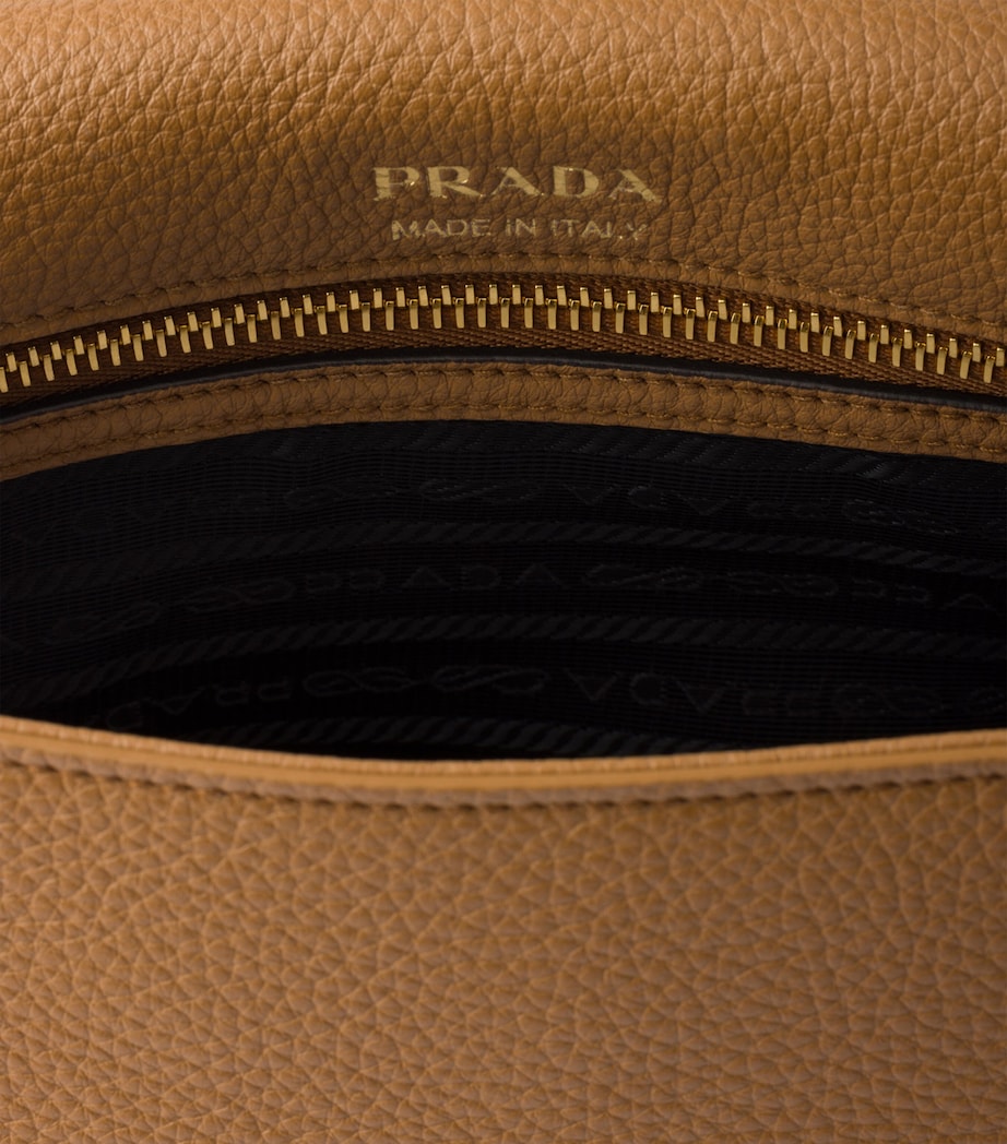 Brown Leather Cross-Body Bag