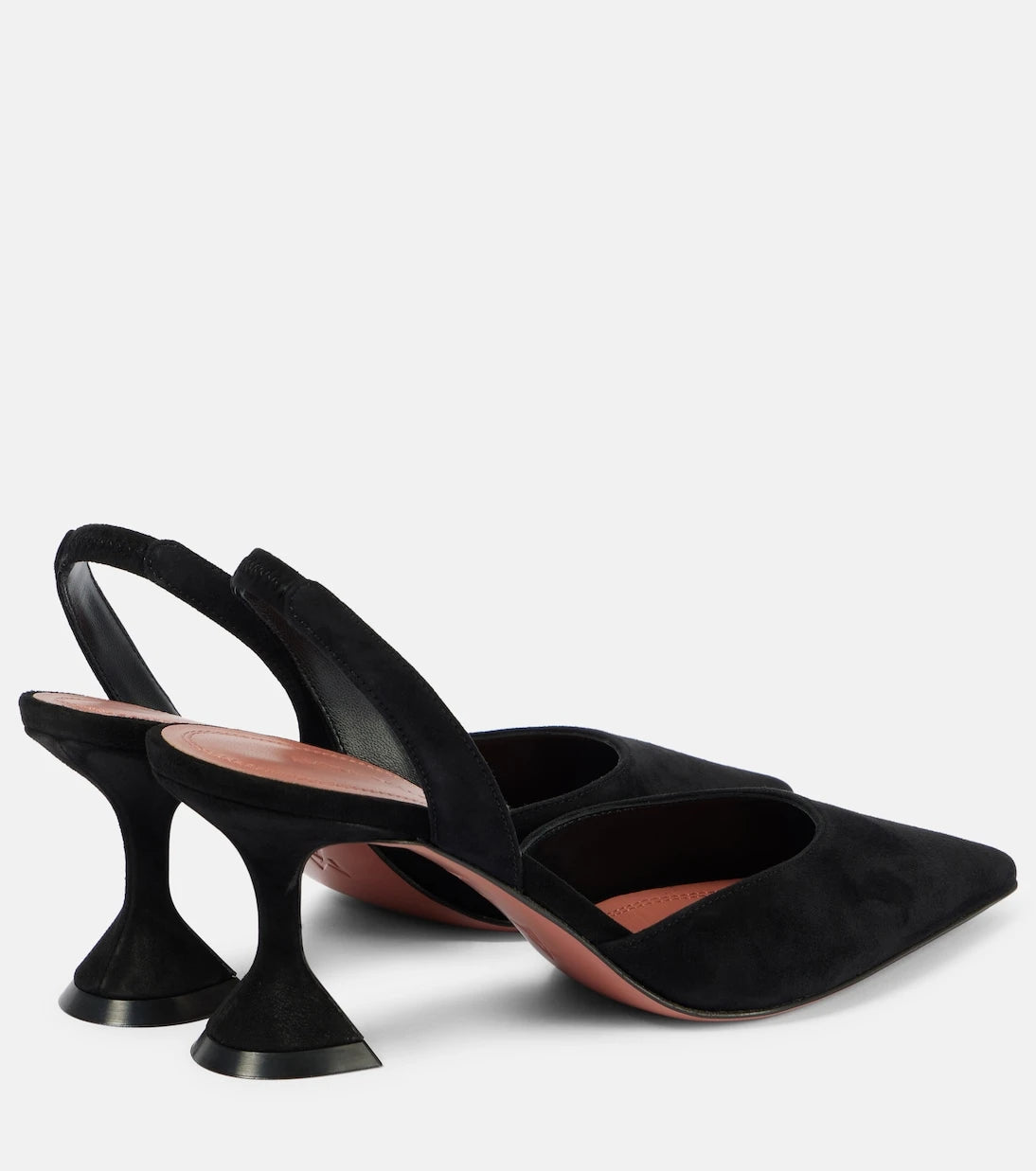 Amina Muaddi - Holli 70 suede slingback pumps