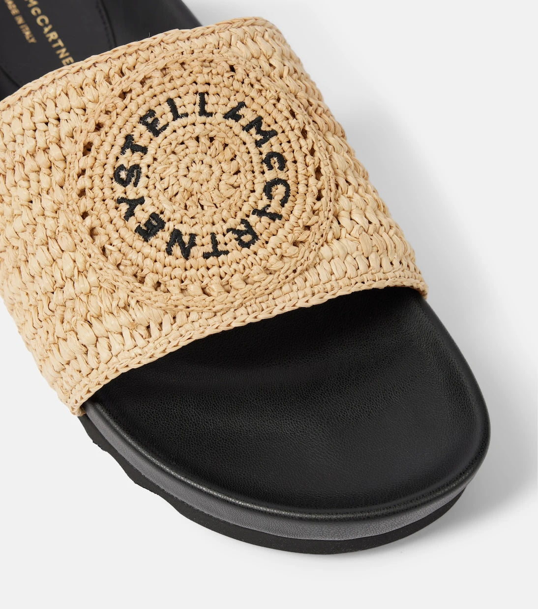 Stella McCartney - Elyse logo raffia slides