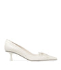 Jimmy Choo White Scarlett 50 Leather Pumps
