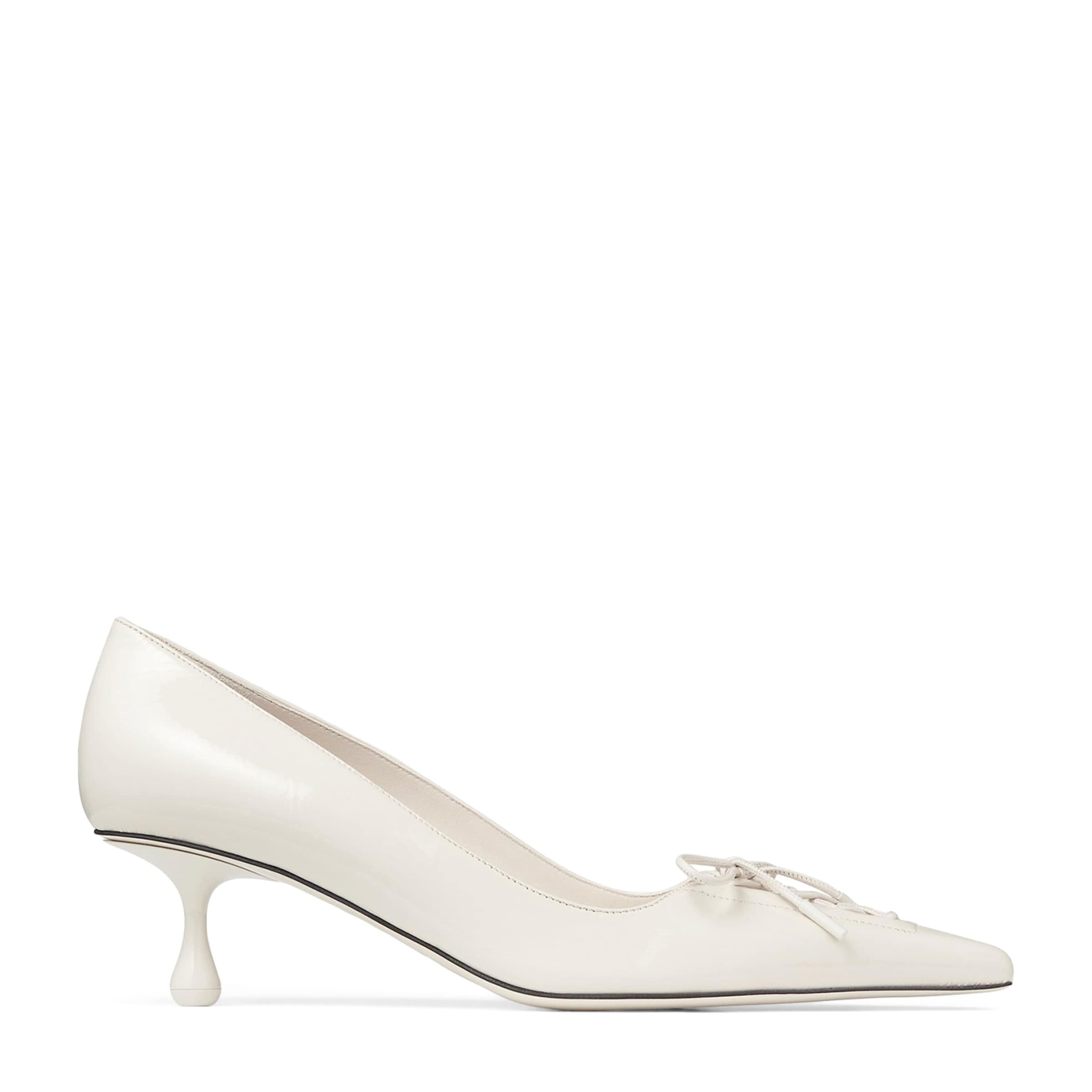 Jimmy Choo White Scarlett 50 Leather Pumps