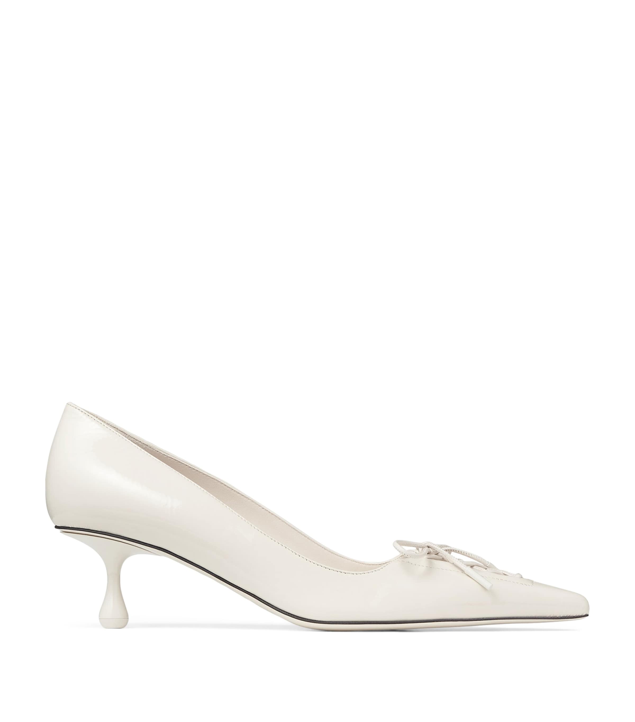 Jimmy Choo White Scarlett 50 Leather Pumps