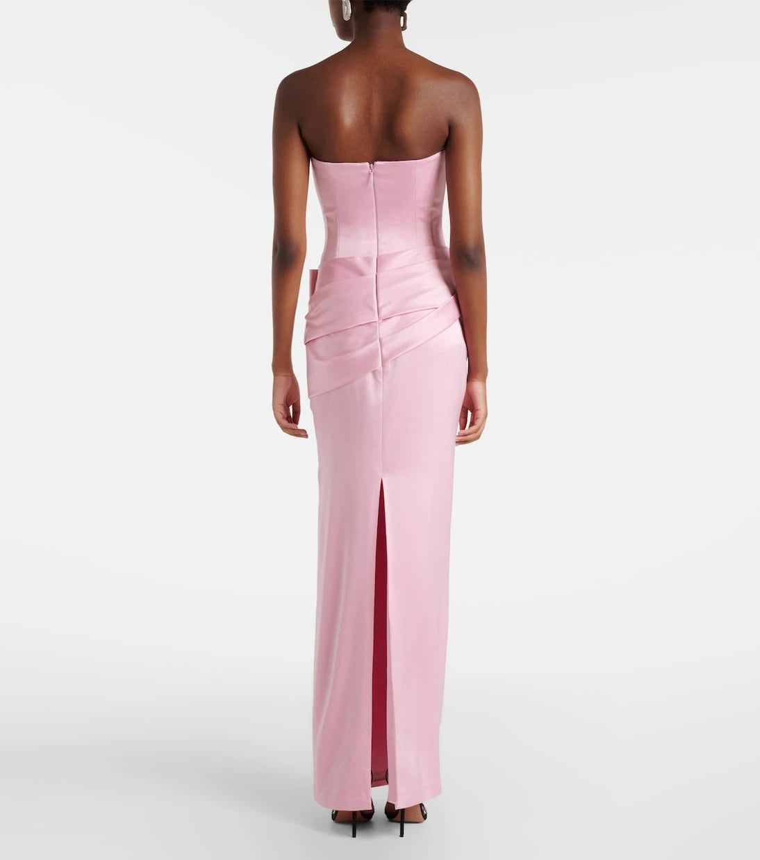 Alex Perry - Draped satin crêpe bustier gown