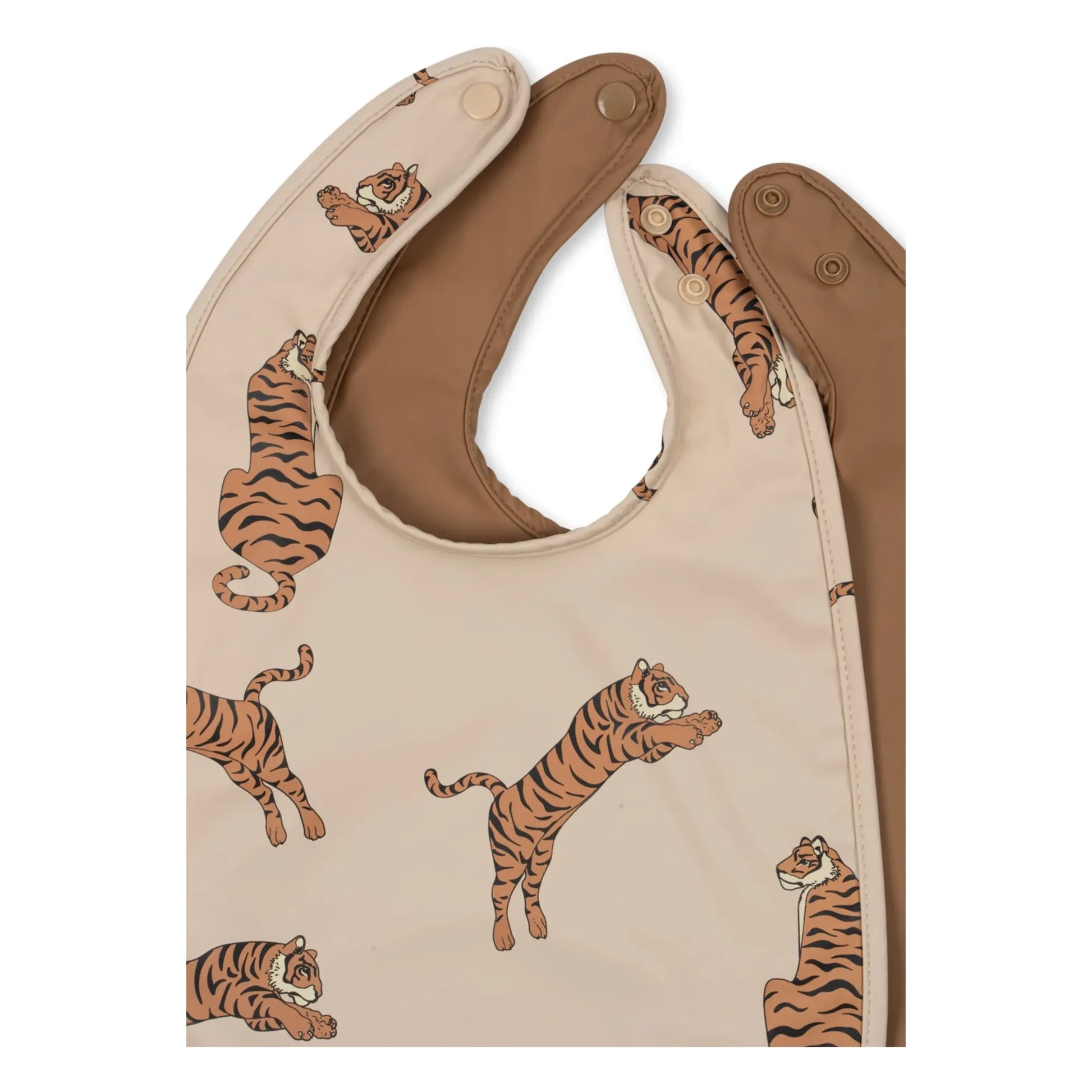 Konges Sløjd - Tiger Bibs - Set of 2 | Brown