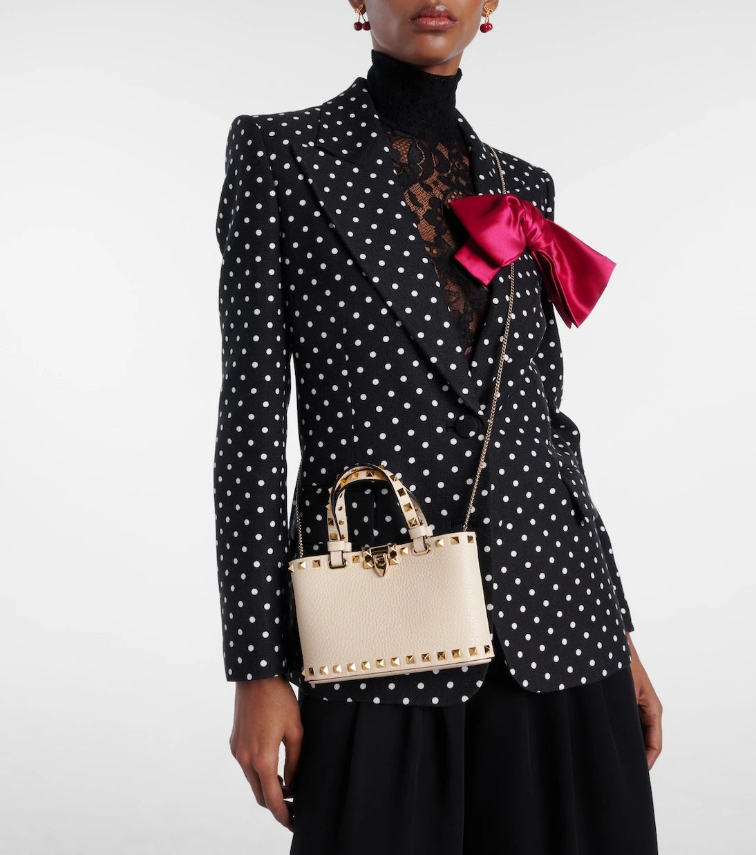 Valentino Garavani - Rockstud Mini leather tote bag