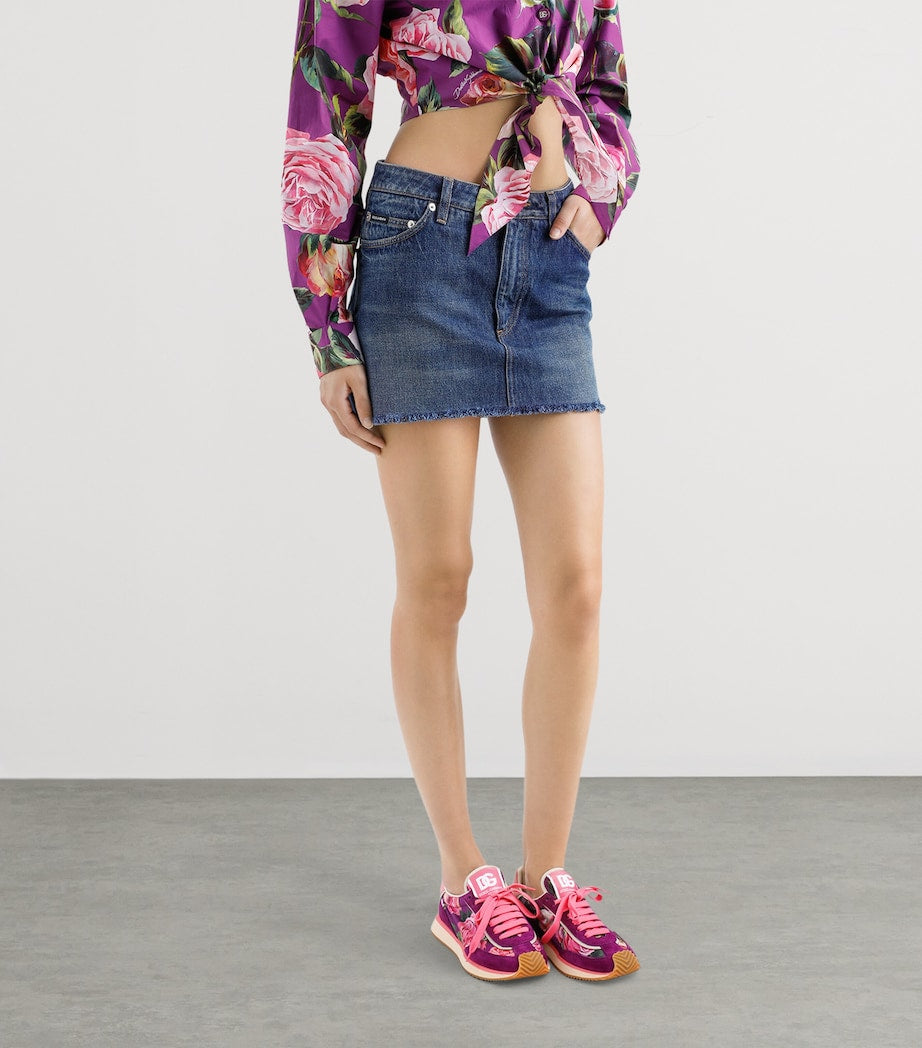 Dolce & Gabbana Multi Denim Mini Skirt